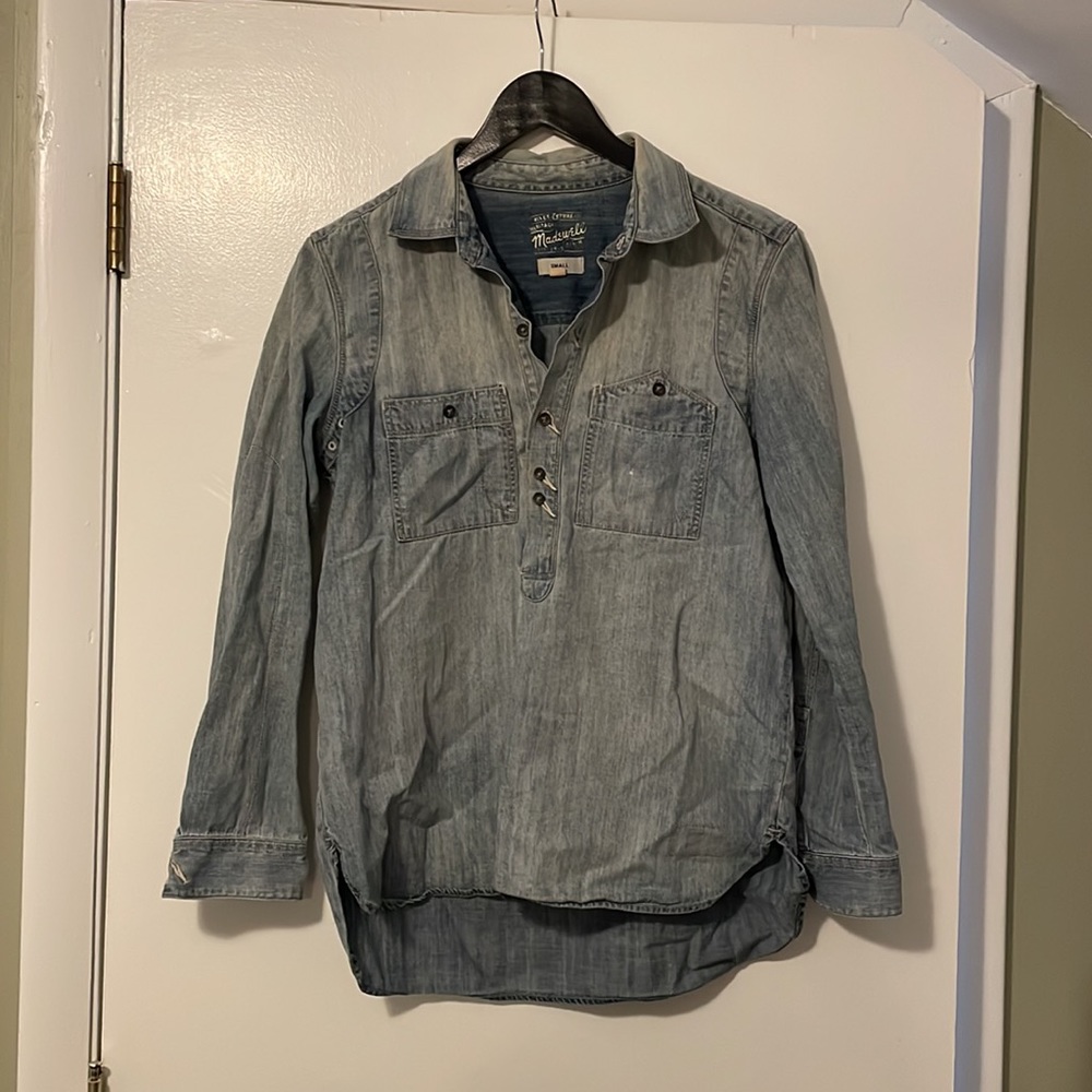 🌟 Madewell Pullover Denim Shirt
